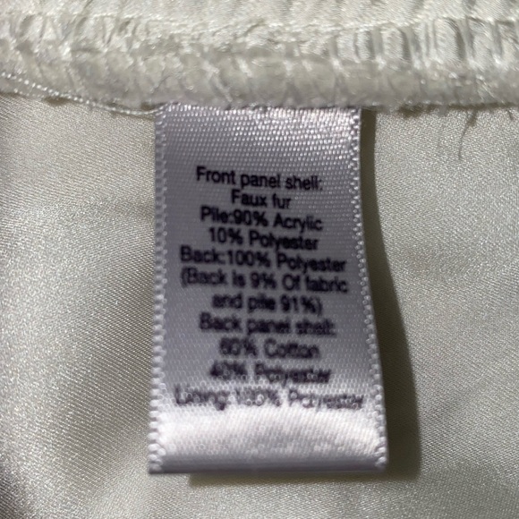 JENNIFER LOPEZ Ice Angel vest long faux fur size M - Picture 6 of 11